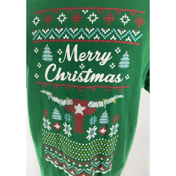 Delta Merry Christmas Bullhorn T-Shirt Mens XL Short Sleeve Crewneck Pullover - Picture 6 of 6